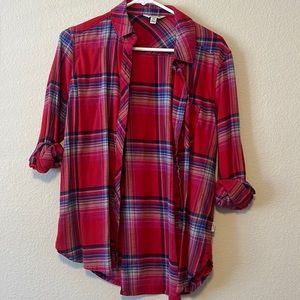 Pink & red plaid shirt